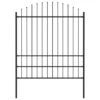 Clôture De Jardin à Dessus En Lance Acier (1,75-2)x1,7 M Noir -Mobilier De Jardin cloture de jardin a dessus en lance acier 1 75 2 x1 7 m noir 3666722199872 1169468