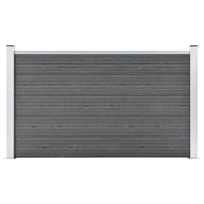 Clôture De Jardin WPC 180x105 Cm Gris 3 Clôture De Jardin WPC 180x105 Cm Gris