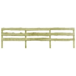 Clôtures De Jardin à 3 Rails 3 Pcs Pin Imprégné 510x120 Cm