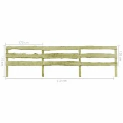 Clôtures De Jardin à 3 Rails 3 Pcs Pin Imprégné 510x120 Cm -Mobilier De Jardin clotures de jardin a 3 rails 3 pcs pin impregne 510x120 cm 8719883609065 1177025