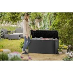 Coffre De Jardin - Emily 270L Anthracite -Mobilier De Jardin coffre de jardin emily 270l anthracite 7290112634580 597519