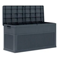 Coffre De Rangement Jardin Plastique Anthracite Cedar -Mobilier De Jardin coffre de rangement jardin plastique anthracite cedar 3666722560382 384027
