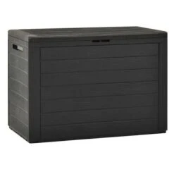 Coffre De Rangement Jardin Polypropylène Anthracite Stag 78 Cm
