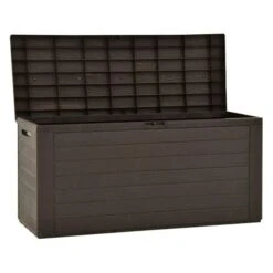 Coffre De Rangement Jardin Polypropylène Marron Stag 116 Cm -Mobilier De Jardin coffre de rangement jardin polypropylene marron 116 cm 3666722780070 400413