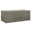 Coffre De Rangement Jardin Résine Tressée Grise Zamen 180 Cm