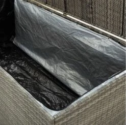 Coffre De Rangement Jardin Résine Tressée Grise Zamen 180 Cm -Mobilier De Jardin coffre de rangement jardin resine tressee grise zamen 180 cm 3666722560368 384037