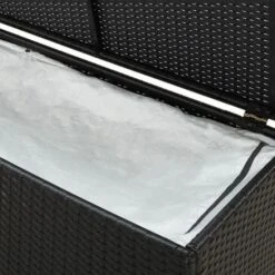 Coffre De Rangement Jardin Résine Tressée Noire Zamen 200 Cm -Mobilier De Jardin coffre de rangement jardin resine tressee noire zamen 200 cm 3666722778510 383975