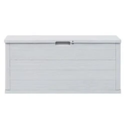 Coffre De Rangement Plastique Gris Clair Nited 117 Cm -Mobilier De Jardin coffre de rangement plastique gris clair nited 117 cm 3666722819688 384002