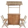Comptoir De Bar Et 2 Tabourets Bambou Clair Kyca -Mobilier De Jardin comptoir de bar et 2 tabourets bambou clair kyca 3666722580113 257789