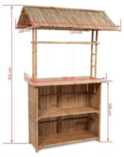 Comptoir De Bar Et 2 Tabourets Bambou Clair Kyca -Mobilier De Jardin comptoir de bar et 2 tabourets bambou clair kyca 3666722580113 257794