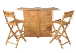 Comptoir De Bar Et 4 Chaises Hautes Teck Massif Clair Aqual 12 Comptoir De Bar Et 4 Chaises Hautes Teck Massif Clair Aqual -Mobilier De Jardin comptoir de bar et 4 chaises hautes teck massif clair aqual 3666722577731 262275