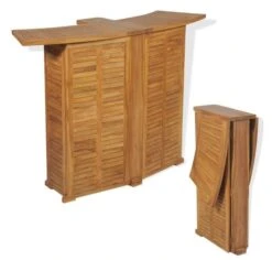 Comptoir De Bar Et 4 Chaises Hautes Teck Massif Clair Aqual 13 Comptoir De Bar Et 4 Chaises Hautes Teck Massif Clair Aqual -Mobilier De Jardin comptoir de bar et 4 chaises hautes teck massif clair aqual 3666722577731 262276