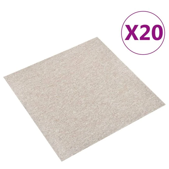 Dalles De Tapis De Sol 20 Pcs 5 M² 50x50 Cm Beige Clair 3 Dalles De Tapis De Sol 20 Pcs 5 M² 50x50 Cm Beige Clair