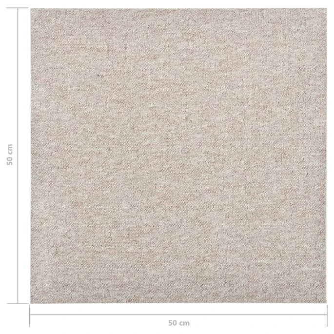 Dalles De Tapis De Sol 20 Pcs 5 M² 50x50 Cm Beige Clair 9 Dalles De Tapis De Sol 20 Pcs 5 M² 50x50 Cm Beige Clair – Image 7