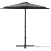 Demi-parasol - 266 X 135 X H.238 Cm - Avec Manivelle - Structure Acier - Toile Déperlante En Polyester 180g/m2 - Gris -Mobilier De Jardin demi parasol 266 x 135 x h 238 cm avec manivelle structure acier toile deperlante en polyester 180g m2 gris 3612401827819 1326564