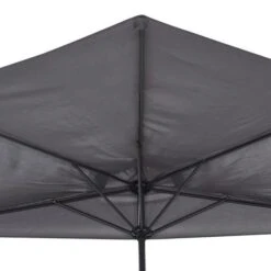 Demi-parasol - 266 X 135 X H.238 Cm - Avec Manivelle - Structure Acier - Toile Déperlante En Polyester 180g/m2 - Gris -Mobilier De Jardin demi parasol 266 x 135 x h 238 cm avec manivelle structure acier toile deperlante en polyester 180g m2 gris 3612401827819 1326566