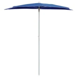 Demi-parasol De Jardin Avec Mât 180x90 Cm Bleu Azuré -Mobilier De Jardin demi parasol de jardin avec mat 180x90 cm bleu azure 3666722351959 946985