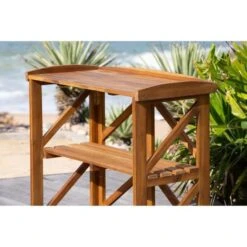 Desserte De Service Pliante En Acacia Avec Plateau - 40x82x84 Cm - Bois FSC - Couleur Bois Naturel -Mobilier De Jardin desserte de service pliante en acacia avec plateau 40x82x84 cm bois fsc couleur bois naturel 3584174449966 1159747