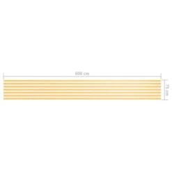 Écran De Balcon Blanc Et Jaune 75x600 Cm Tissu Oxford -Mobilier De Jardin ecran de balcon blanc et jaune 75x600 cm tissu oxford 3666722470216 731692