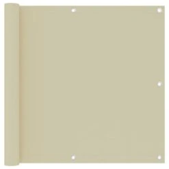 Écran De Balcon Crème 90x300 Cm Tissu Oxford