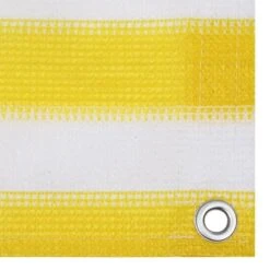 Écran De Balcon Jaune Et Blanc 120x500 Cm PEHD -Mobilier De Jardin ecran de balcon jaune et blanc 120x500 cm pehd 3666722362603 937218