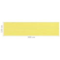 Écran De Balcon Jaune Et Blanc 120x500 Cm PEHD -Mobilier De Jardin ecran de balcon jaune et blanc 120x500 cm pehd 3666722362603 937220