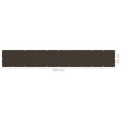 Écran De Balcon Marron 75x500 Cm PEHD -Mobilier De Jardin ecran de balcon marron 75x500 cm pehd 3666722361712 937689