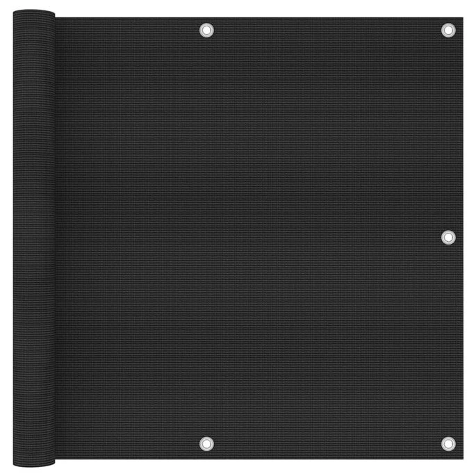 Écran De Balcon Noir 90x300 Cm PEHD 3 Écran De Balcon Noir 90x300 Cm PEHD