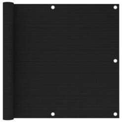 Écran De Balcon Noir 90x400 Cm PEHD