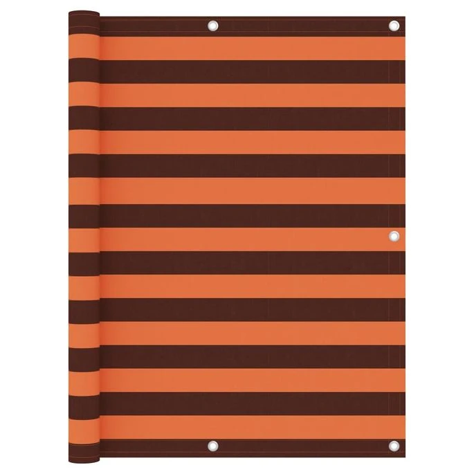 Écran De Balcon Orange Et Marron 120x400 Cm Tissu Oxford 3 Écran De Balcon Orange Et Marron 120x400 Cm Tissu Oxford