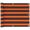 Écran De Balcon Orange Et Marron 75x500 Cm Tissu Oxford