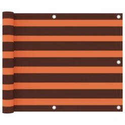 Écran De Balcon Orange Et Marron 75x500 Cm Tissu Oxford