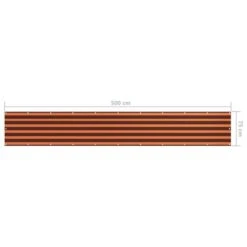 Écran De Balcon Orange Et Marron 75x500 Cm Tissu Oxford -Mobilier De Jardin ecran de balcon orange et marron 75x500 cm tissu oxford 3666722506953 615345