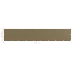 Écran De Balcon Taupe 90x500 Cm PEHD -Mobilier De Jardin ecran de balcon taupe 90x500 cm pehd 3666722362184 937450
