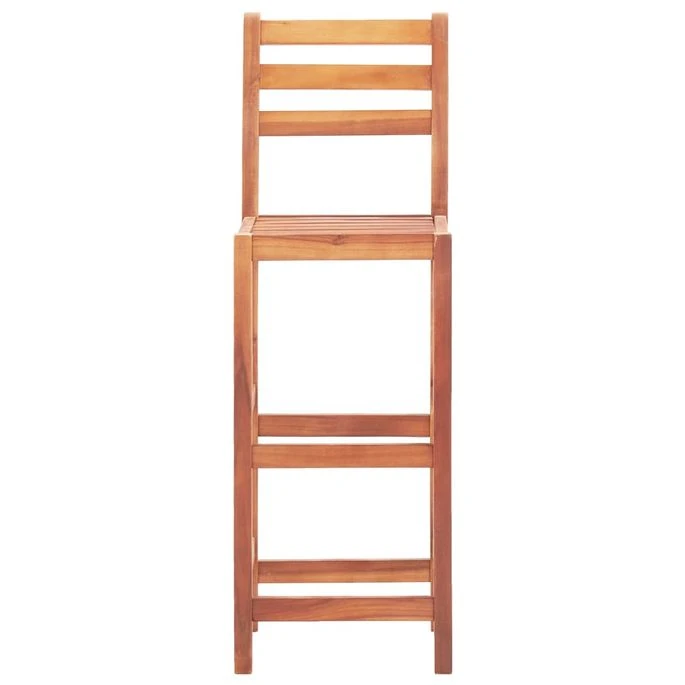 Ensemble De Bar D'extérieur 3 Pcs Carreau Mosaïque Et Acacia 9 Ensemble De Bar D'extérieur 3 Pcs Carreau Mosaïque Et Acacia – Image 7