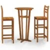 Ensemble De Bar De Jardin 3 Pcs Bois D'acacia Solide -Mobilier De Jardin ensemble de bar de jardin 3 pcs bois d acacia solide 3666722615549 1396596