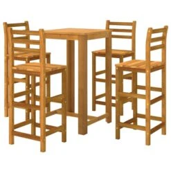 Ensemble De Bar De Jardin 5 Pcs Bois D'acacia Solide 16 Ensemble De Bar De Jardin 5 Pcs Bois D'acacia Solide -Mobilier De Jardin ensemble de bar de jardin 5 pcs bois d acacia solide 3666722615556 1396605