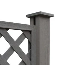 Ensemble De Clôture WPC 3 Carré 526x185 Cm Gris -Mobilier De Jardin ensemble de cloture wpc 3 carre 526x185 cm gris 3666722190992 1193664