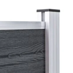 Ensemble De Clôture WPC 3 Carré 526x185 Cm Gris -Mobilier De Jardin ensemble de cloture wpc 3 carre 526x185 cm gris 3666722190992 1193668