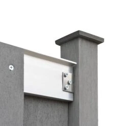 Ensemble De Clôture WPC 3 Carré 562 X 185 Cm Gris 2 -Mobilier De Jardin ensemble de cloture wpc 3 carre 562 x 185 cm gris 8718475732488 1276044