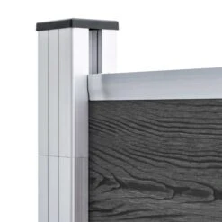 Ensemble De Panneau De Clôture WPC 1830x(105-186) Cm Noir -Mobilier De Jardin ensemble de panneau de cloture wpc 1830x 105 186 cm noir 3666722190299 1194889