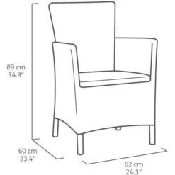 Fauteuil De Jardin Cappucino - Aspect Rotin Tressé Avec Coussin Polyester - ALLIBERT BY KETER - IOWA -Mobilier De Jardin fauteuil de jardin cappucino aspect rotin tresse avec coussin polyester allibert by keter iowa 8711245130026 1474356