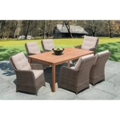 Fauteuil De Jardin En Acier Et Résine Tressée - Assise Et Dossier Avec Coussins - 64 X 65 X H.90 Cm - Couleur Rotin Et Coussins Ecr -Mobilier De Jardin fauteuil de jardin en acier et resine tressee assise et dossier avec coussins 64 x 65 x h 90 cm couleur rotin et coussins ecr 3612408314435 728780