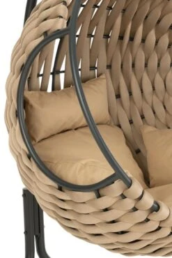 Fauteuil Suspendu Avec Coussin Métal Beige Pona -Mobilier De Jardin fauteuil suspendu avec coussin metal beige pona 5400924216306 1336049