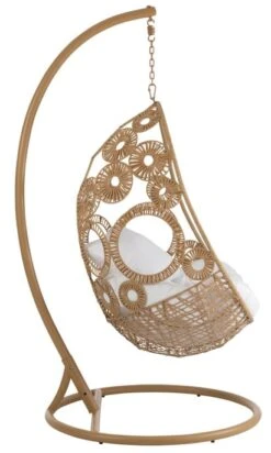 Fauteuil Suspendu Avec Coussins Aluminium Et Roseau Beige Ila -Mobilier De Jardin fauteuil suspendu avec coussins aluminium et roseau beige ila 5400924207175 1336083