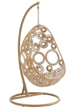 Fauteuil Suspendu Avec Coussins Aluminium Et Roseau Beige Ila -Mobilier De Jardin fauteuil suspendu avec coussins aluminium et roseau beige ila 5400924207175 1336089