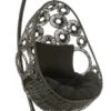 Fauteuil Suspendu Avec Coussins Métal Et Roseau Noir Bula -Mobilier De Jardin fauteuil suspendu avec coussins metal et roseau noir bula 5400924207267 1336061