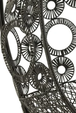 Fauteuil Suspendu Avec Coussins Métal Et Roseau Noir Bula -Mobilier De Jardin fauteuil suspendu avec coussins metal et roseau noir bula 5400924207267 1336068