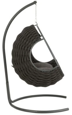 Fauteuil Suspendu Avec Coussins Métal Noir Vega -Mobilier De Jardin fauteuil suspendu avec coussins metal noir vega 5400924216313 1336036