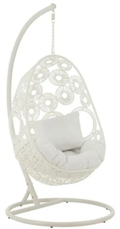 Fauteuil Suspendu Ovale Aluminium Blanc Balto